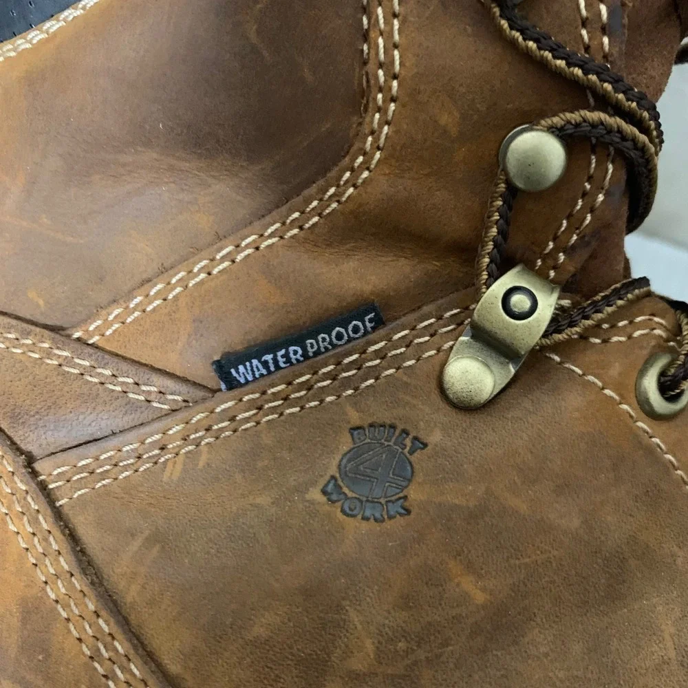 Carolina Work Boots Mens 9 D Brown CA8020 Leather Waterproof EH Slip Resistant